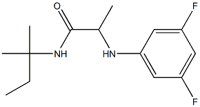 2-[(3,5-difluorophenyl)amino]-N-(2-methylbutan-2-yl)propanamide Struktur