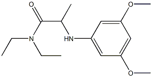 2-[(3,5-dimethoxyphenyl)amino]-N,N-diethylpropanamide Struktur