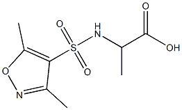 2-[(3,5-dimethyl-1,2-oxazole-4-)sulfonamido]propanoic acid Struktur