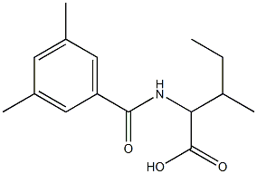 2-[(3,5-dimethylbenzoyl)amino]-3-methylpentanoic acid Struktur