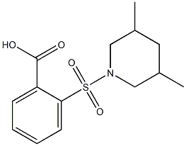 2-[(3,5-dimethylpiperidine-1-)sulfonyl]benzoic acid Struktur