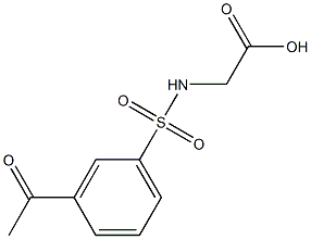 2-[(3-acetylbenzene)sulfonamido]acetic acid Struktur