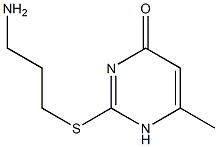 2-[(3-aminopropyl)sulfanyl]-6-methyl-1,4-dihydropyrimidin-4-one Struktur