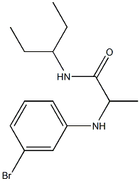 2-[(3-bromophenyl)amino]-N-(pentan-3-yl)propanamide Struktur