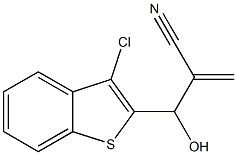 2-[(3-chloro-1-benzothiophen-2-yl)(hydroxy)methyl]prop-2-enenitrile Struktur