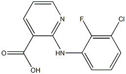 2-[(3-chloro-2-fluorophenyl)amino]pyridine-3-carboxylic acid Struktur