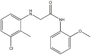 2-[(3-chloro-2-methylphenyl)amino]-N-(2-methoxyphenyl)acetamide Struktur