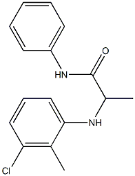 2-[(3-chloro-2-methylphenyl)amino]-N-phenylpropanamide Struktur