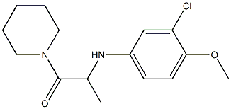 2-[(3-chloro-4-methoxyphenyl)amino]-1-(piperidin-1-yl)propan-1-one Struktur