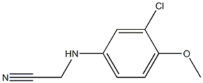 2-[(3-chloro-4-methoxyphenyl)amino]acetonitrile Struktur