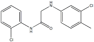 2-[(3-chloro-4-methylphenyl)amino]-N-(2-chlorophenyl)acetamide Struktur