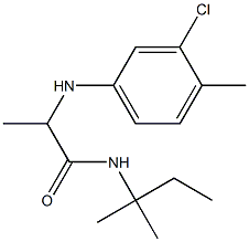 2-[(3-chloro-4-methylphenyl)amino]-N-(2-methylbutan-2-yl)propanamide Struktur