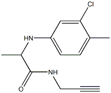 2-[(3-chloro-4-methylphenyl)amino]-N-(prop-2-yn-1-yl)propanamide Struktur