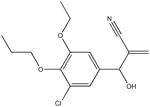 2-[(3-chloro-5-ethoxy-4-propoxyphenyl)(hydroxy)methyl]prop-2-enenitrile Struktur