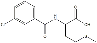 2-[(3-chlorobenzoyl)amino]-4-(methylthio)butanoic acid Struktur