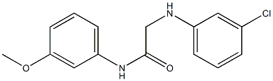 2-[(3-chlorophenyl)amino]-N-(3-methoxyphenyl)acetamide Struktur