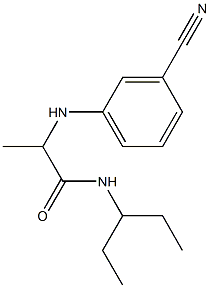 2-[(3-cyanophenyl)amino]-N-(pentan-3-yl)propanamide Struktur