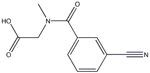 2-[(3-cyanophenyl)-N-methylformamido]acetic acid Struktur