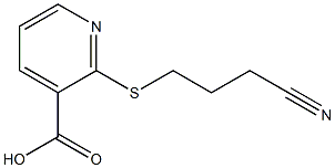 2-[(3-cyanopropyl)sulfanyl]pyridine-3-carboxylic acid Struktur