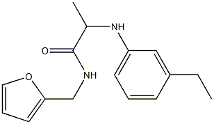 2-[(3-ethylphenyl)amino]-N-(furan-2-ylmethyl)propanamide Struktur