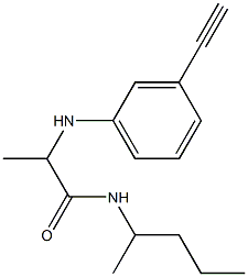 2-[(3-ethynylphenyl)amino]-N-(pentan-2-yl)propanamide Struktur