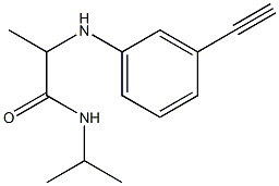 2-[(3-ethynylphenyl)amino]-N-(propan-2-yl)propanamide Struktur