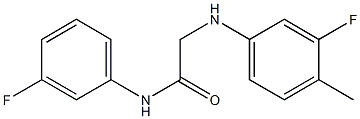 2-[(3-fluoro-4-methylphenyl)amino]-N-(3-fluorophenyl)acetamide Struktur