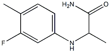 2-[(3-fluoro-4-methylphenyl)amino]propanamide Struktur