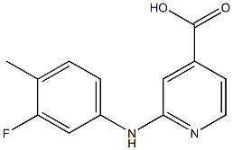 2-[(3-fluoro-4-methylphenyl)amino]pyridine-4-carboxylic acid Struktur