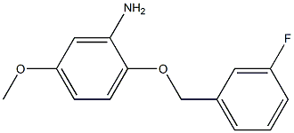 2-[(3-fluorobenzyl)oxy]-5-methoxyaniline Struktur