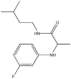 2-[(3-fluorophenyl)amino]-N-(3-methylbutyl)propanamide Struktur