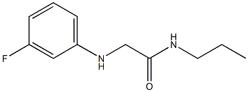 2-[(3-fluorophenyl)amino]-N-propylacetamide Struktur