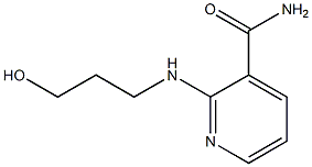 2-[(3-hydroxypropyl)amino]pyridine-3-carboxamide Struktur