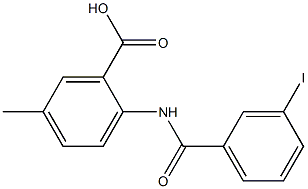 2-[(3-iodobenzene)amido]-5-methylbenzoic acid Struktur