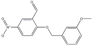 2-[(3-methoxyphenyl)methoxy]-5-nitrobenzaldehyde Struktur