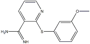 2-[(3-methoxyphenyl)sulfanyl]pyridine-3-carboximidamide Struktur