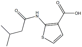 2-[(3-methylbutanoyl)amino]thiophene-3-carboxylic acid Struktur