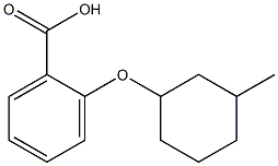 2-[(3-methylcyclohexyl)oxy]benzoic acid Struktur