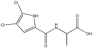 2-[(4,5-dichloro-1H-pyrrol-2-yl)formamido]propanoic acid Struktur