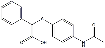 2-[(4-acetamidophenyl)sulfanyl]-2-phenylacetic acid Struktur