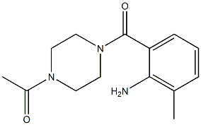 2-[(4-acetylpiperazin-1-yl)carbonyl]-6-methylaniline Struktur