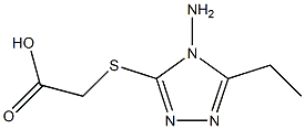 2-[(4-amino-5-ethyl-4H-1,2,4-triazol-3-yl)sulfanyl]acetic acid Struktur