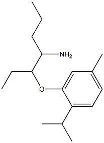 2-[(4-aminoheptan-3-yl)oxy]-4-methyl-1-(propan-2-yl)benzene Struktur