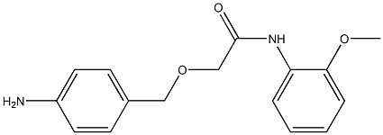 2-[(4-aminophenyl)methoxy]-N-(2-methoxyphenyl)acetamide Struktur