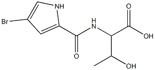 2-[(4-bromo-1H-pyrrol-2-yl)formamido]-3-hydroxybutanoic acid Struktur