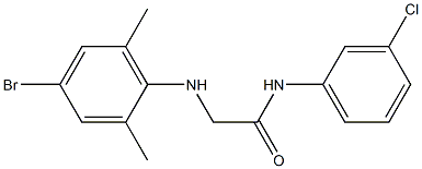 2-[(4-bromo-2,6-dimethylphenyl)amino]-N-(3-chlorophenyl)acetamide Struktur