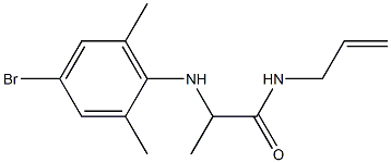 2-[(4-bromo-2,6-dimethylphenyl)amino]-N-(prop-2-en-1-yl)propanamide Struktur