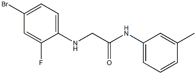 2-[(4-bromo-2-fluorophenyl)amino]-N-(3-methylphenyl)acetamide Struktur