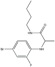 2-[(4-bromo-2-fluorophenyl)amino]-N-butylpropanamide Struktur