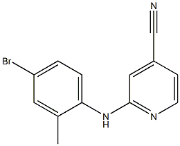 2-[(4-bromo-2-methylphenyl)amino]isonicotinonitrile Struktur